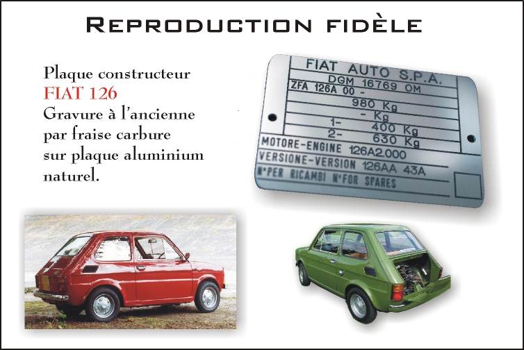 plaque constructeur Fiat 126